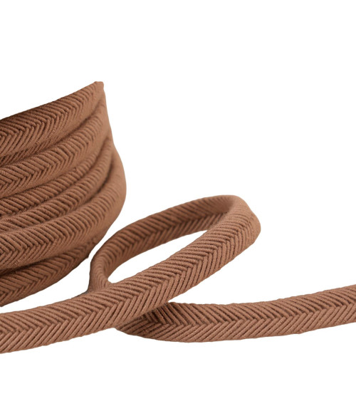 20m spool double wire cord 10mm dark beige