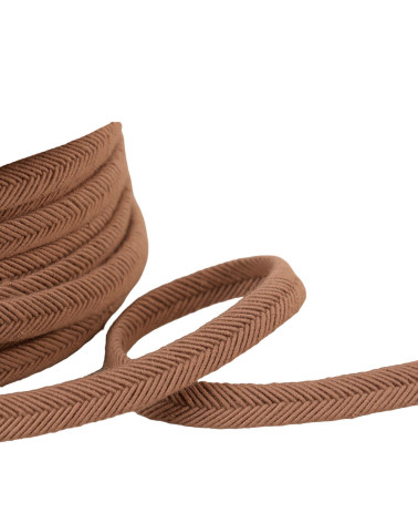 Spool 20m double cord wire 10mm dark beige