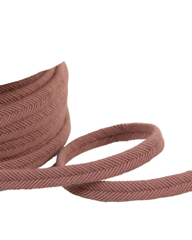 Bobine 20m double cordon fils 10mm vieux rose