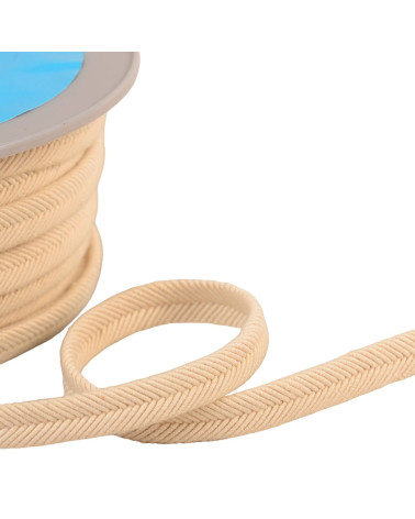 Spool of 20m double cord wire 10mm ecru
