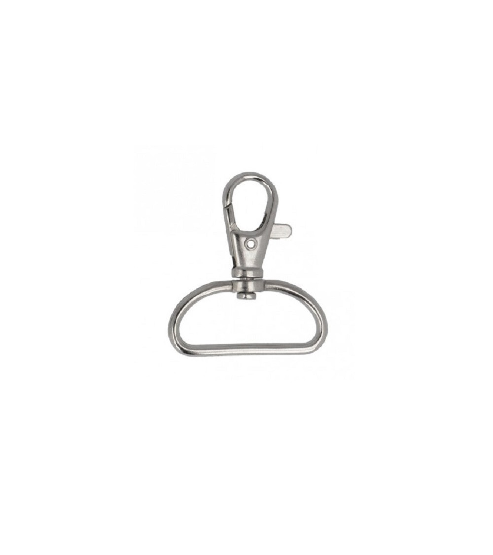 Set of 2 silver-colored strap carabiners