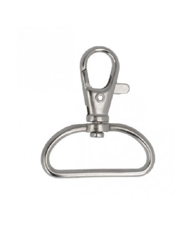 Set of 2 silver-colored strap carabiners
