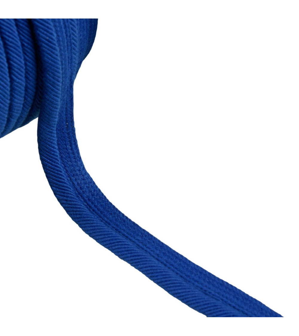 Bobine 20m passepoil cordon fils 6mm bleu roi