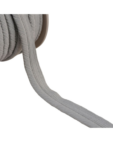 Spool of 20m piping cord threads 6mm light gray