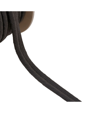 Spool of 20m piping cord threads 6mm gray black