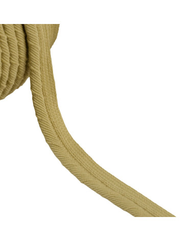 Bobine 20m passepoil cordon fils 6mm beige vert