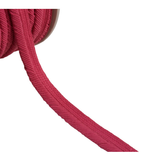 Bobine 20m passepoil cordon fils 6mm rose framboise