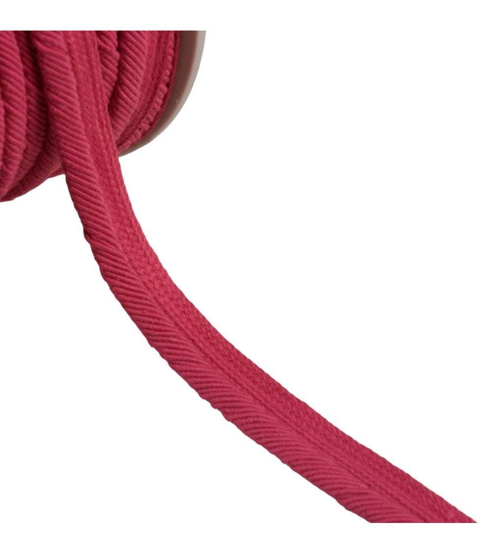 Bobine 20m passepoil cordon fils 6mm rose framboise