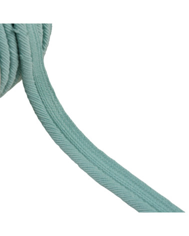 Bobine 20m passepoil cordon fils 6mm vert bleu
