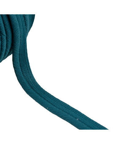 Bobine 20m passepoil cordon fils 6mm bleu canard