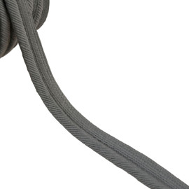 Bobine 20m passepoil cordon fils 6mm gris clair