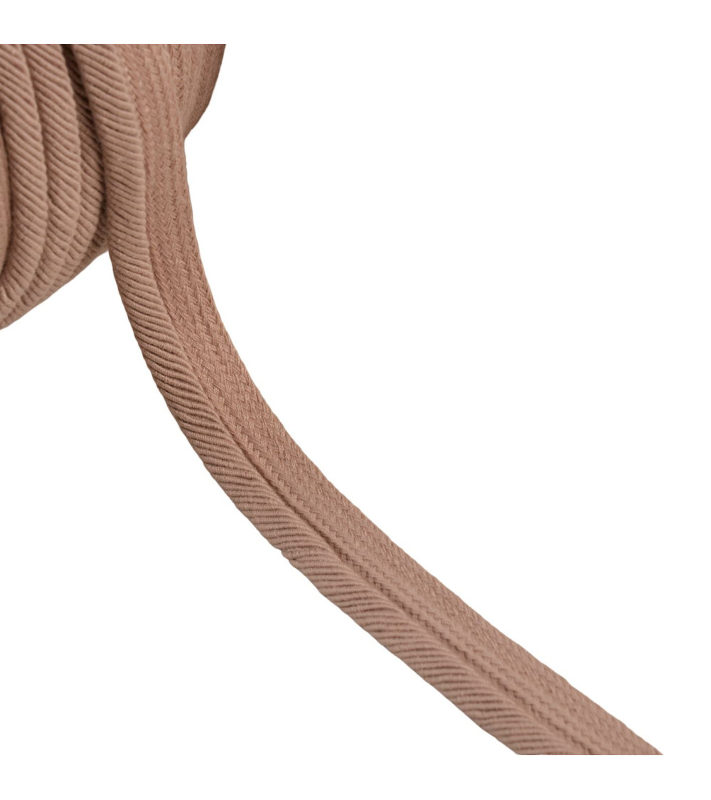 Bobine 20m passepoil cordon fils 6mm beige/rose