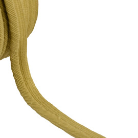 Bobine 20m passepoil cordon fils 6mm vert/beige