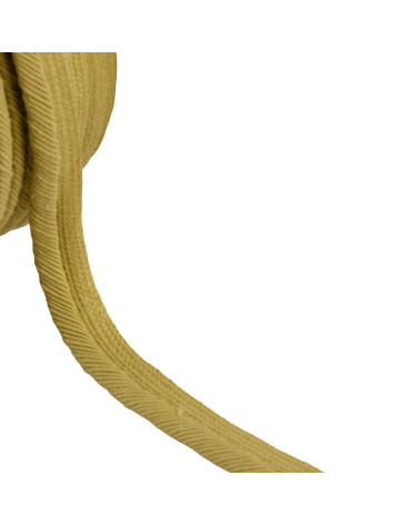 Bobine 20m passepoil cordon fils 6mm vert/beige