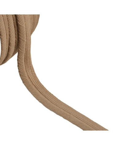 20m reel of piping cord thread 6mm taupe brown/silver
