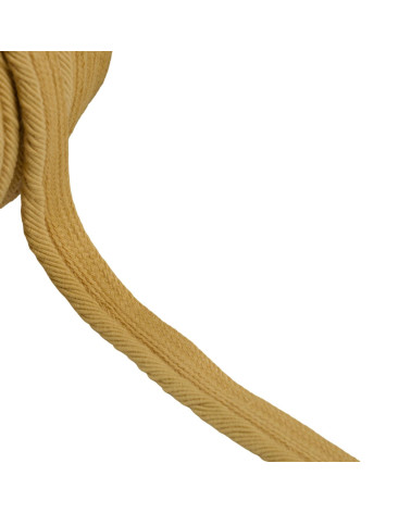 Bobine 20m passepoil cordon fils 6mm jaune pâle