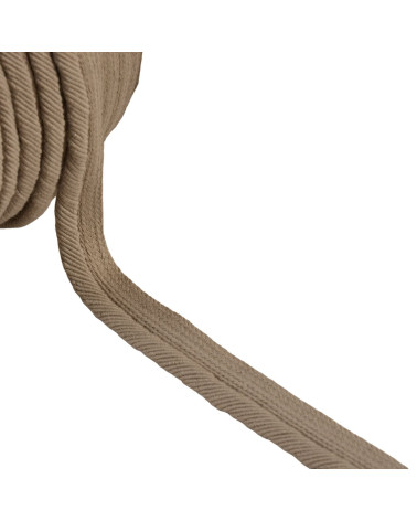 Spool of 20m piping cord thread 6mm beige linen