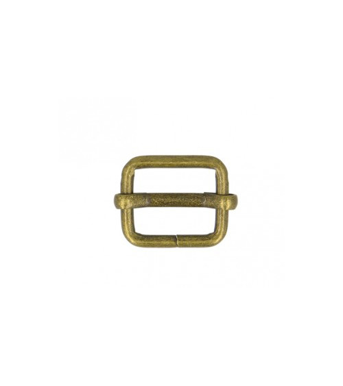 Set of 2 adjustment buckles 1.5cm antique gold color