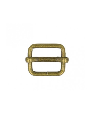 Set of 2 adjustment buckles 1.5cm antique gold color