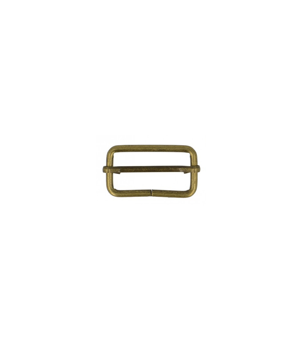 Set of 2 adjustment buckles 3.2cm antique gold color