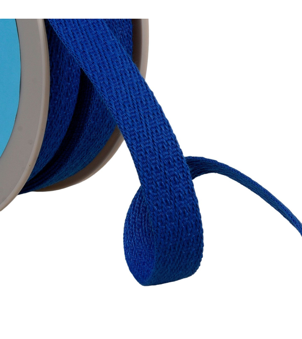 25m reel of oblique dashed braid 15mm royal blue