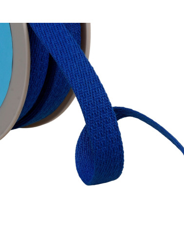 25m reel of oblique dashed braid 15mm royal blue