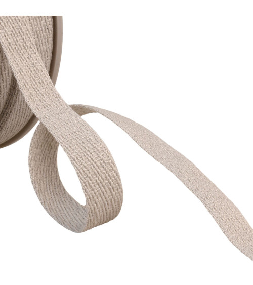 25m reel of oblique dashed braid 15mm grey/blue