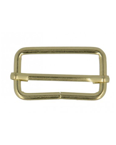Set of 2 adjustment buckles 3.2cm gold color