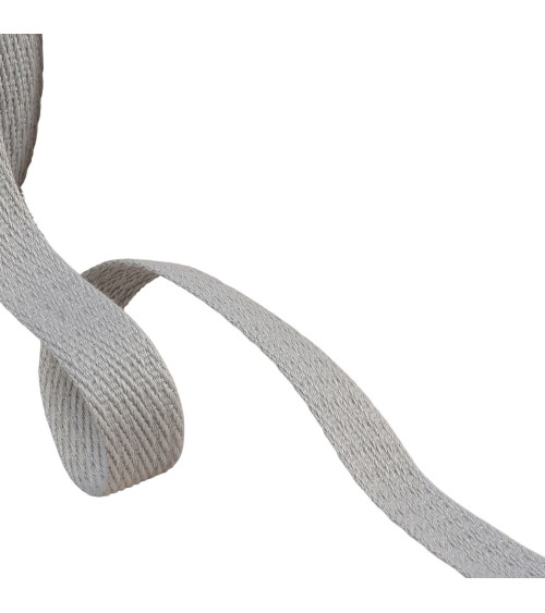 25m reel of oblique dashed braid 15mm light gray