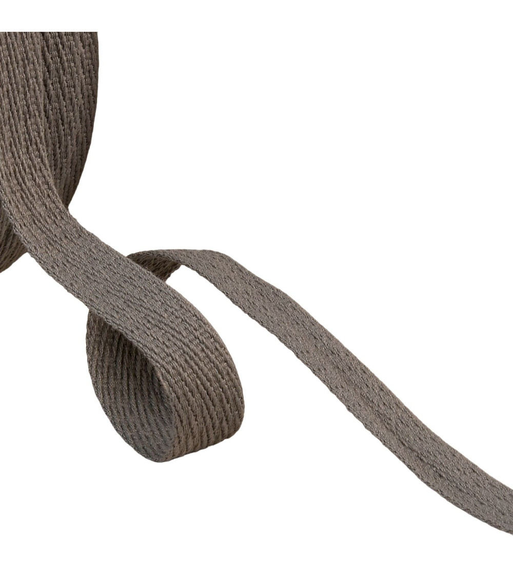 25m reel with oblique dashed braid 15mm gray