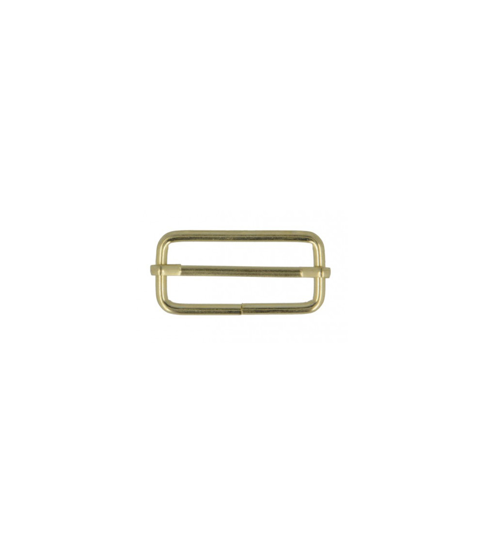 Set of 2 adjustment buckles 3.8 cm gold color