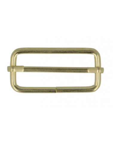 Set of 2 adjustment buckles 3.8 cm gold color