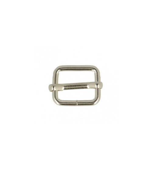 Set of 2 adjustment buckles 1.5cm silver color