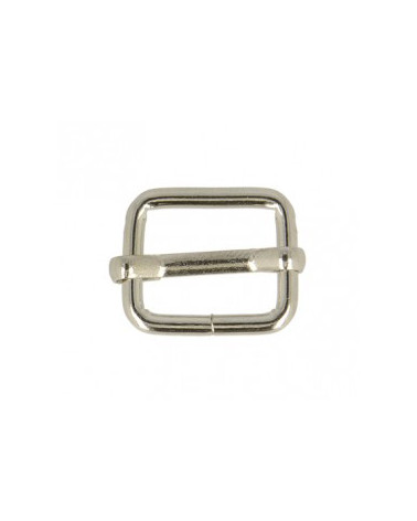 Set of 2 adjustment buckles 1.5cm silver color