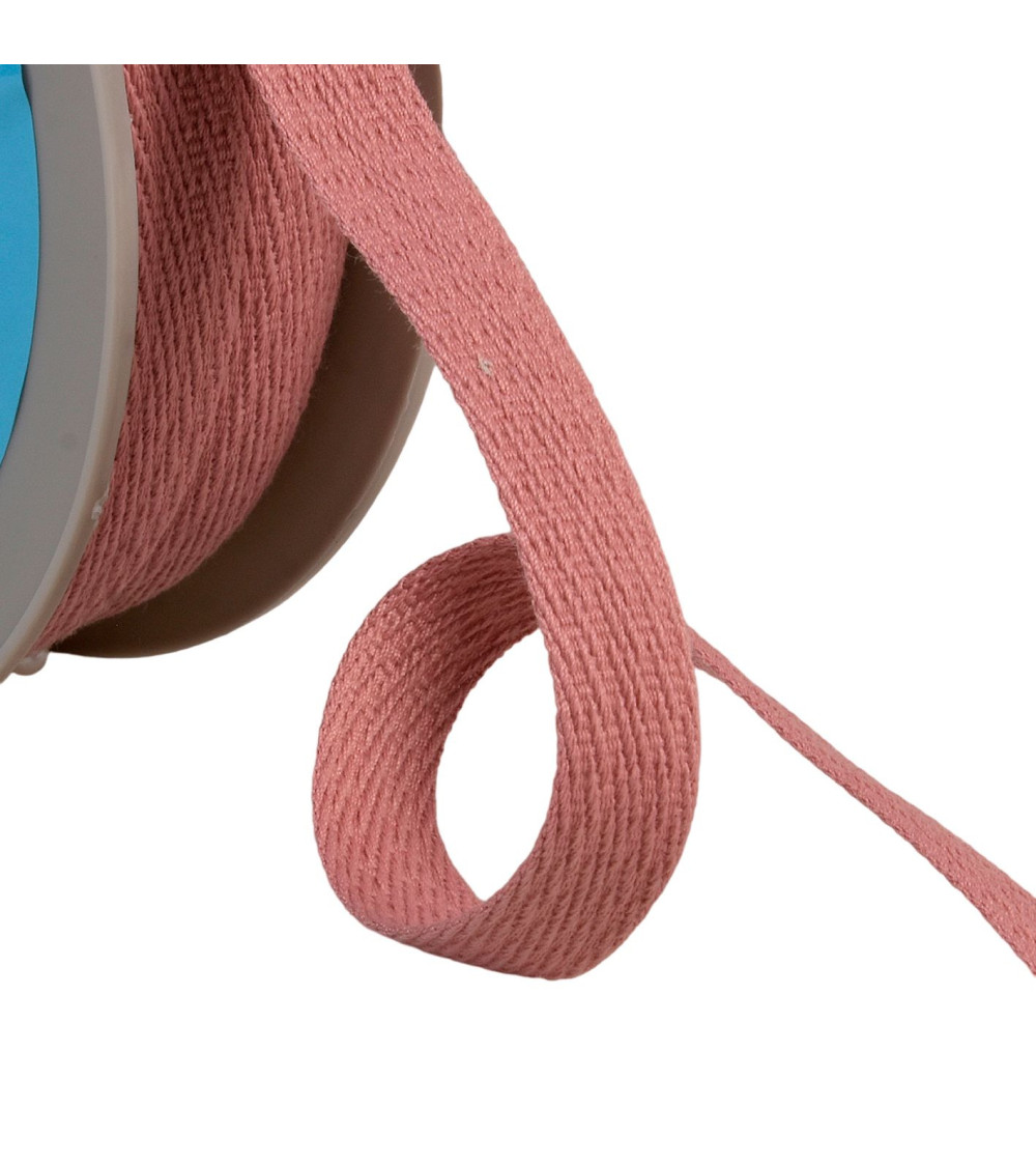 25m reel of oblique dashed braid 15mm old pink