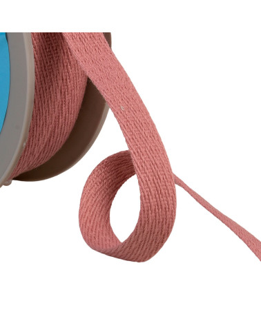 25m reel of oblique dashed braid 15mm old pink