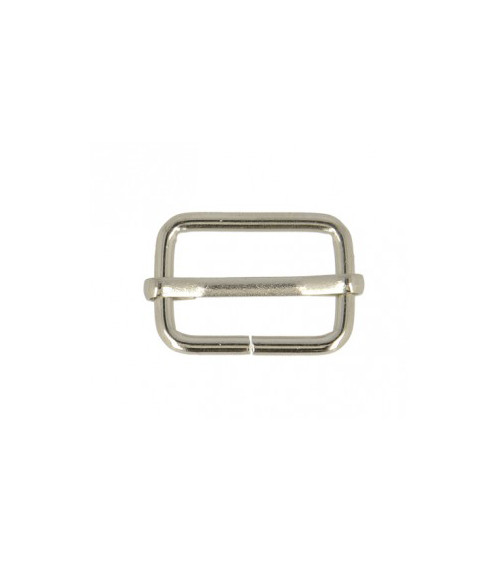 Set of 2 silver-colored 2cm adjustment buckles