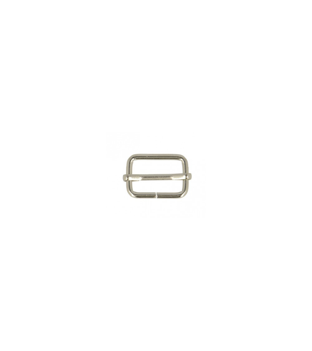 Set of 2 adjustment buckles 2cm silver color
