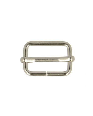 Set of 2 adjustment buckles 2cm silver color