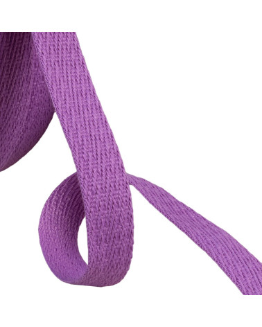 Bobine 25m galon tirets obliques 15mm violet parme