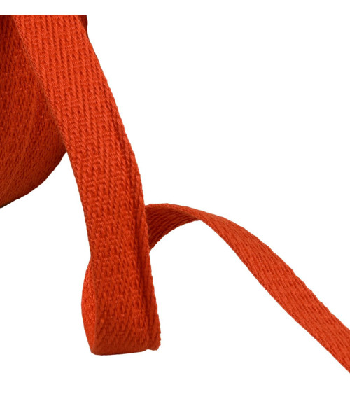 25m reel with oblique dashed braid 15mm bengal orange