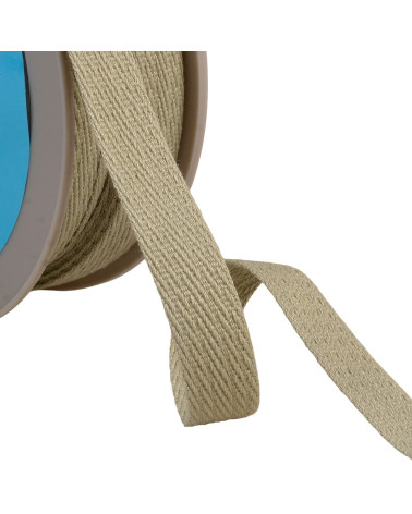 25m reel with oblique dashed braid 15mm gray