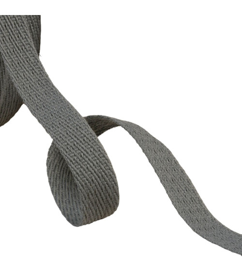 25m reel of oblique dashed braid 15mm light gray