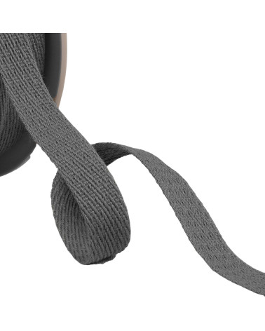 25m reel with oblique dashed braid 15mm gray