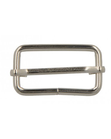 Set of 2 adjustment buckles 3.2cm silver color