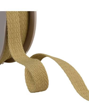 25m reel of oblique dashed braid 15mm taupe brown