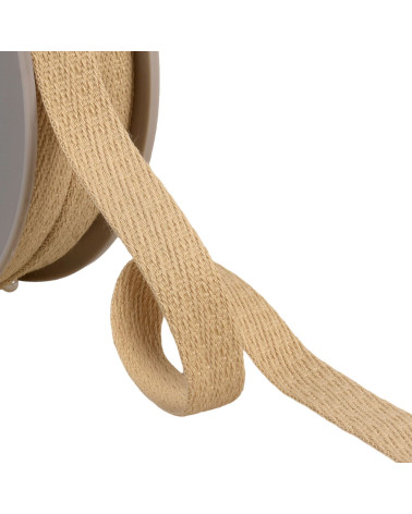 25m reel of oblique dashed braid 15mm light beige