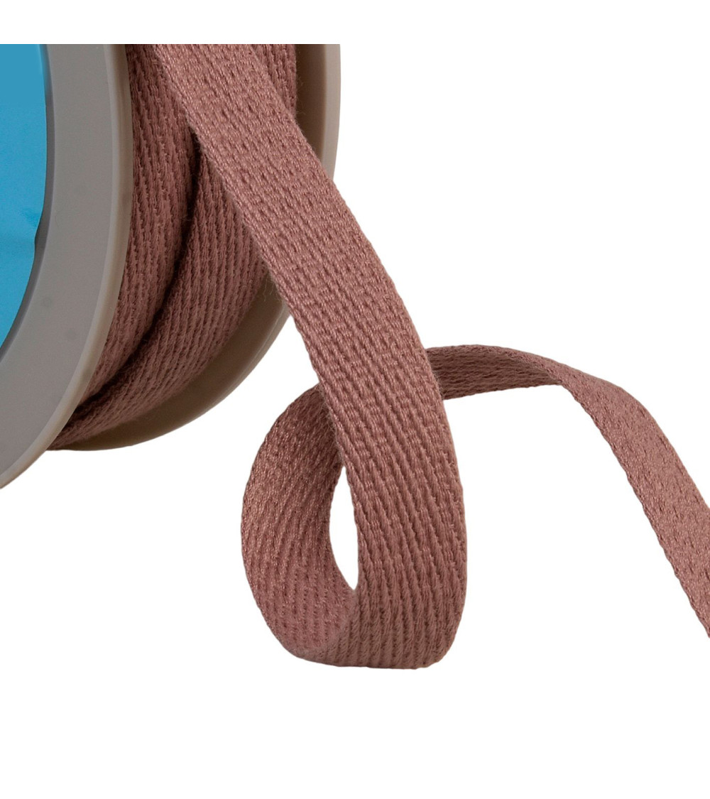 25m reel of oblique dashed braid 15mm old pink