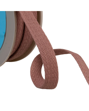 25m reel of 15mm old pink oblique dashed braid