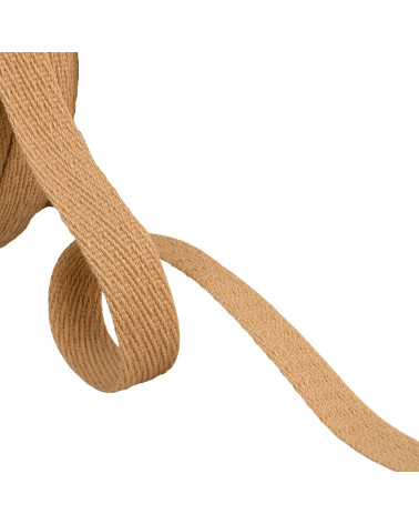 25m reel with oblique dashed braid 15mm beige